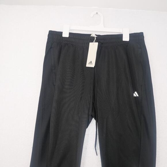 NEW adidas Women's 1X Sereno Pants Black White Stripe Track Pants with Pockets - Picture 4 of 11